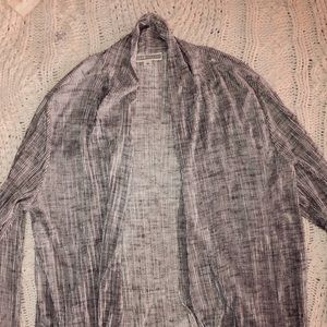 grey cardigan